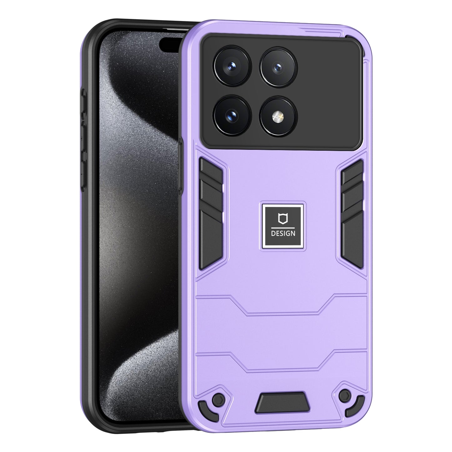 Xiaomi Poco X6 Pro 5G 2 in 1 Shockproof, Lightweight Phone Case with TPU+PC Material, Fashionable Design, and Precise Cut-outs