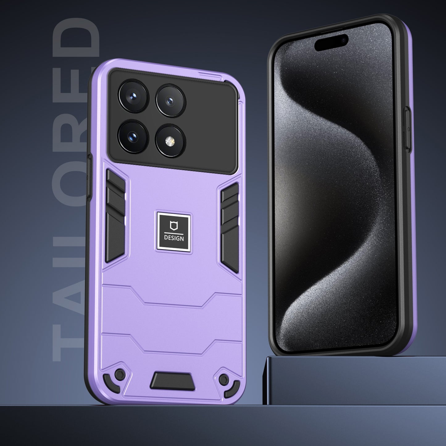Xiaomi Poco X6 Pro 5G 2 in 1 Shockproof, Lightweight Phone Case with TPU+PC Material, Fashionable Design, and Precise Cut-outs