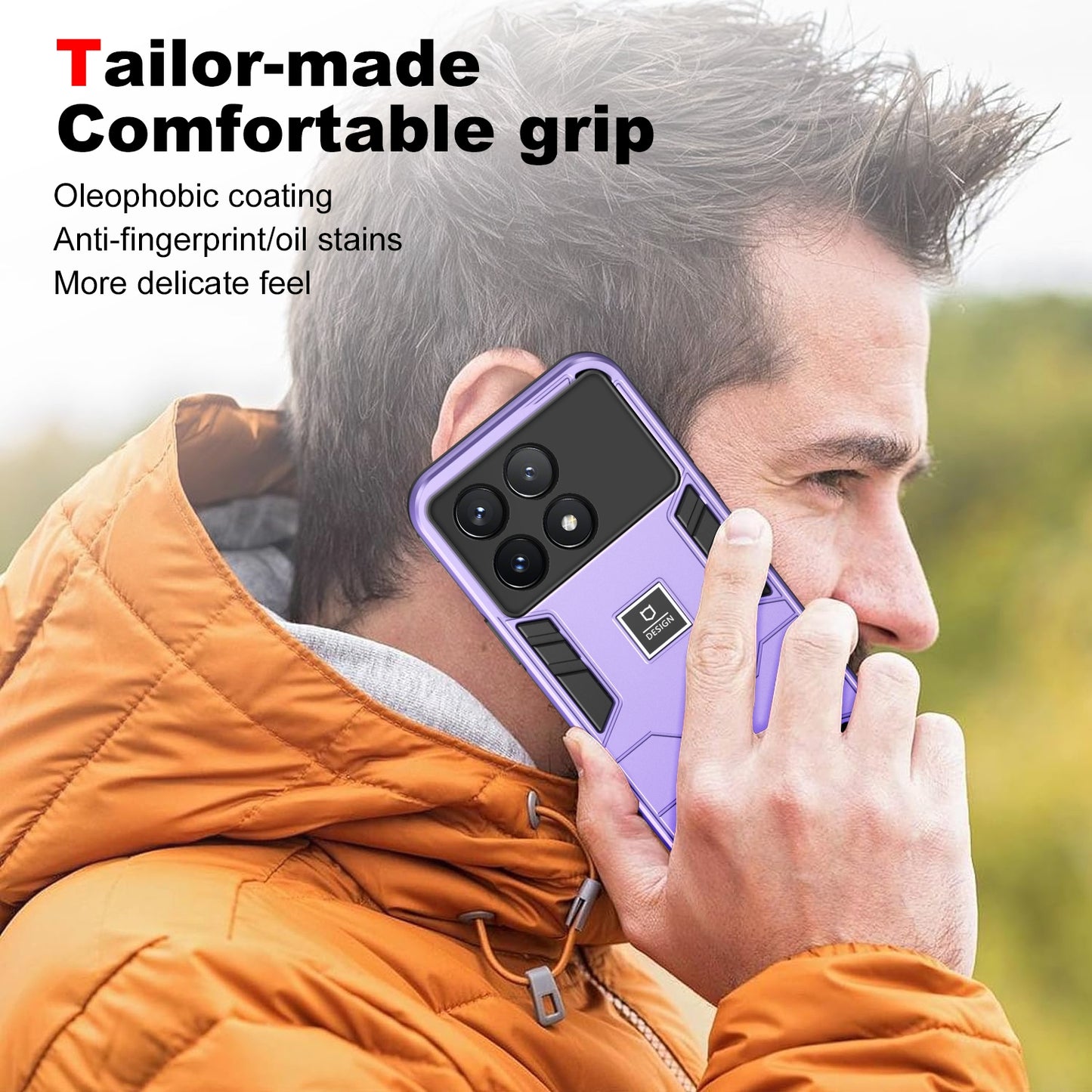 Xiaomi Poco X6 Pro 5G 2 in 1 Shockproof, Lightweight Phone Case with TPU+PC Material, Fashionable Design, and Precise Cut-outs