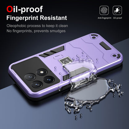 Xiaomi Poco X6 Pro 5G 2 in 1 Shockproof, Lightweight Phone Case with TPU+PC Material, Fashionable Design, and Precise Cut-outs