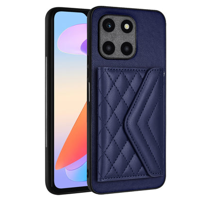 Honor X6a Leather Case with Card Holder & RFID Protection, Long Lanyard Included