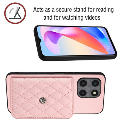 Honor X6a Leather Case with Card Holder & RFID Protection, Long Lanyard Included