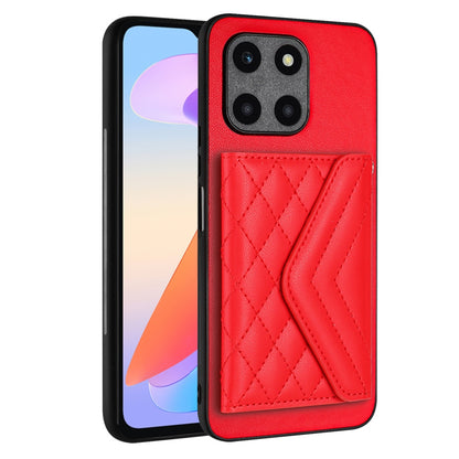 Honor X6a Leather Case with Card Holder & RFID Protection, Long Lanyard Included