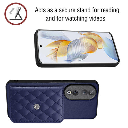 Honor 90 Leather Case with Card Holder & RFID Protection, Long Lanyard Included