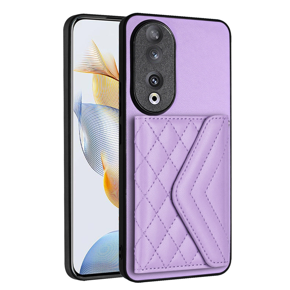 Honor 90 Leather Case with Card Holder & RFID Protection, Long Lanyard Included