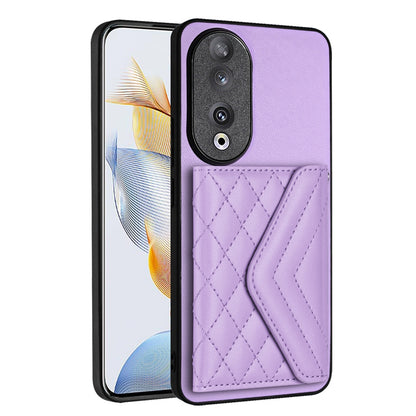 Honor 90 Leather Case with Card Holder & RFID Protection, Long Lanyard Included