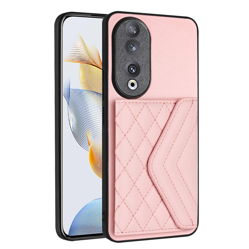 Honor 90 Leather Case with Card Holder & RFID Protection, Long Lanyard Included