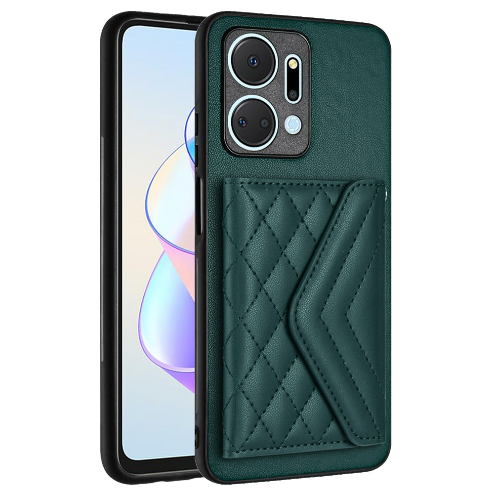 Honor Play 7T Leather Case with Card Holder & RFID Protection, Long Lanyard Included