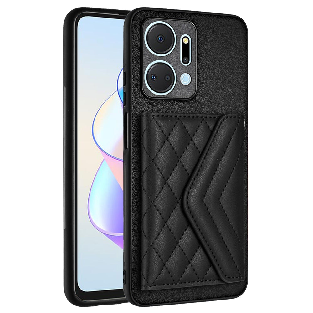 Honor Play 7T Leather Case with Card Holder & RFID Protection, Long Lanyard Included