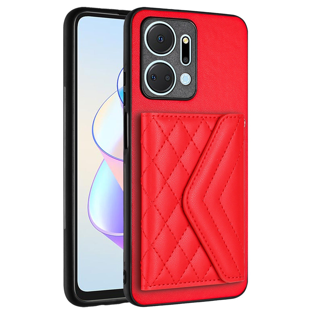 Honor Play 7T Leather Case with Card Holder & RFID Protection, Long Lanyard Included