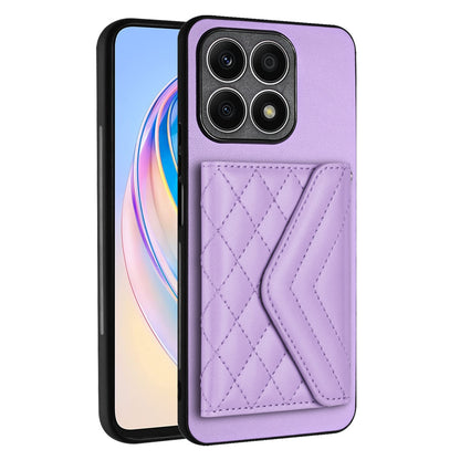 Honor X8a Leather Case with Card Holder & RFID Protection, Long Lanyard Included