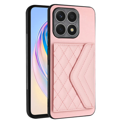 Honor X8a Leather Case with Card Holder & RFID Protection, Long Lanyard Included