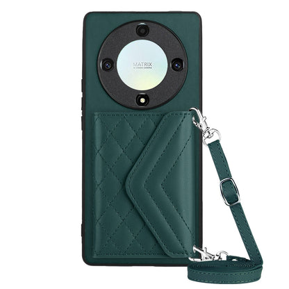 Honor Magic5 Lite Leather Case with Card Holder & RFID Protection, Long Lanyard Included