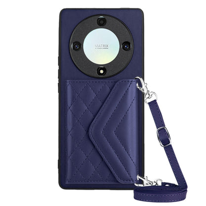Honor Magic5 Lite Leather Case with Card Holder & RFID Protection, Long Lanyard Included