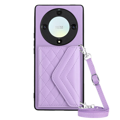 Honor X9a Leather Case with Card Holder & RFID Protection, Long Lanyard Included