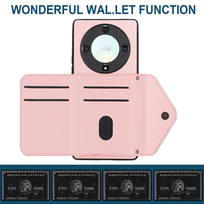 Honor X9a Leather Case with Card Holder & RFID Protection, Long Lanyard Included