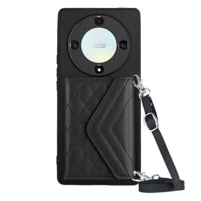 Honor X9a Leather Case with Card Holder & RFID Protection, Long Lanyard Included