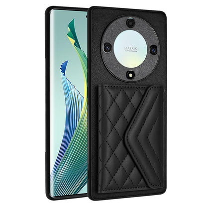 Honor X9a Leather Case with Card Holder & RFID Protection, Long Lanyard Included
