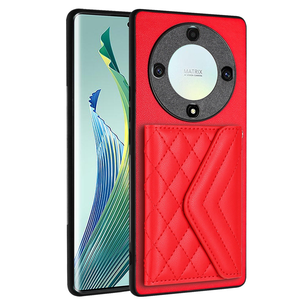 Honor X9a Leather Case with Card Holder & RFID Protection, Long Lanyard Included