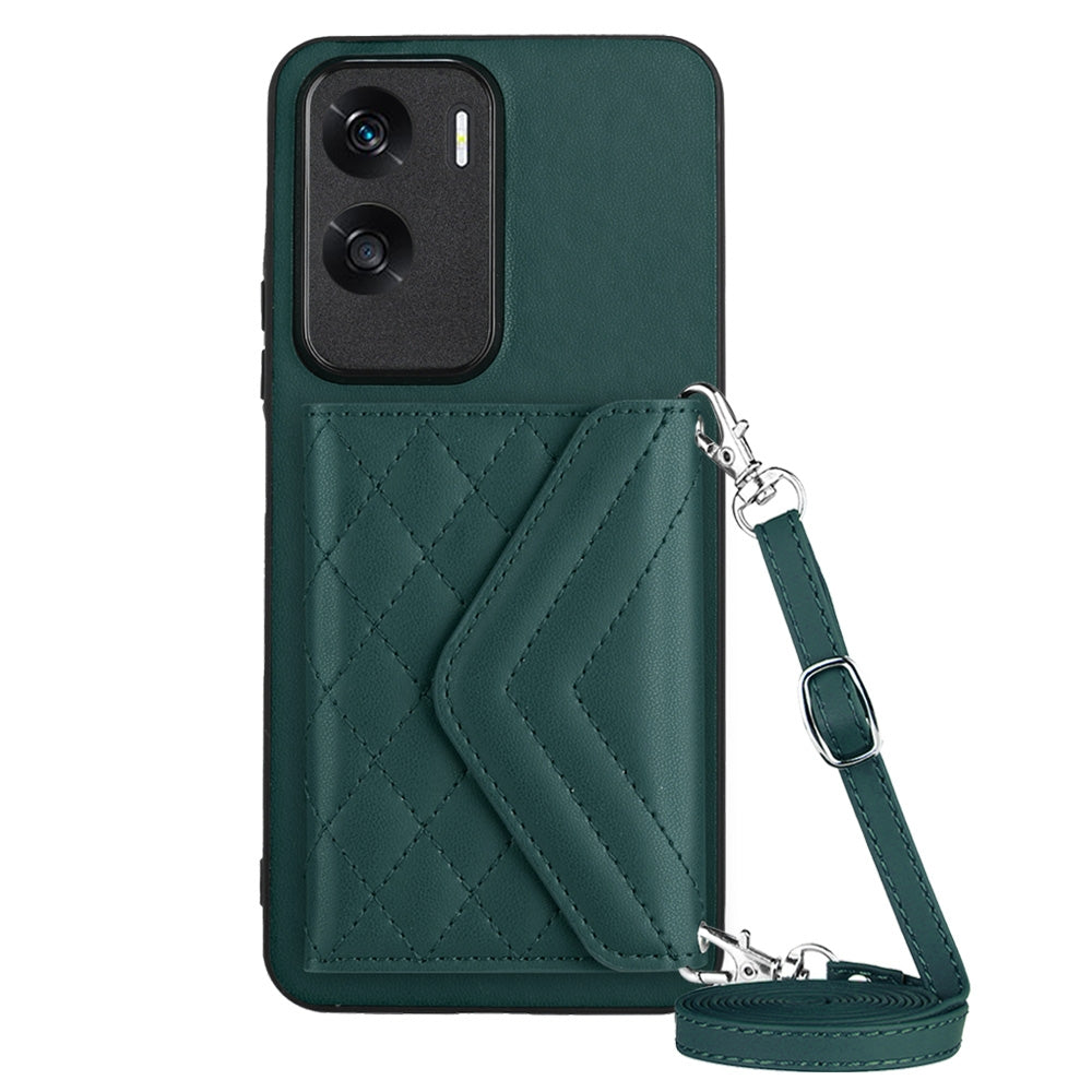 Honor X50i Leather Case with Card Holder & RFID Protection, Long Lanyard Included