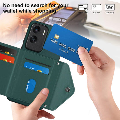 Honor X50i Leather Case with Card Holder & RFID Protection, Long Lanyard Included