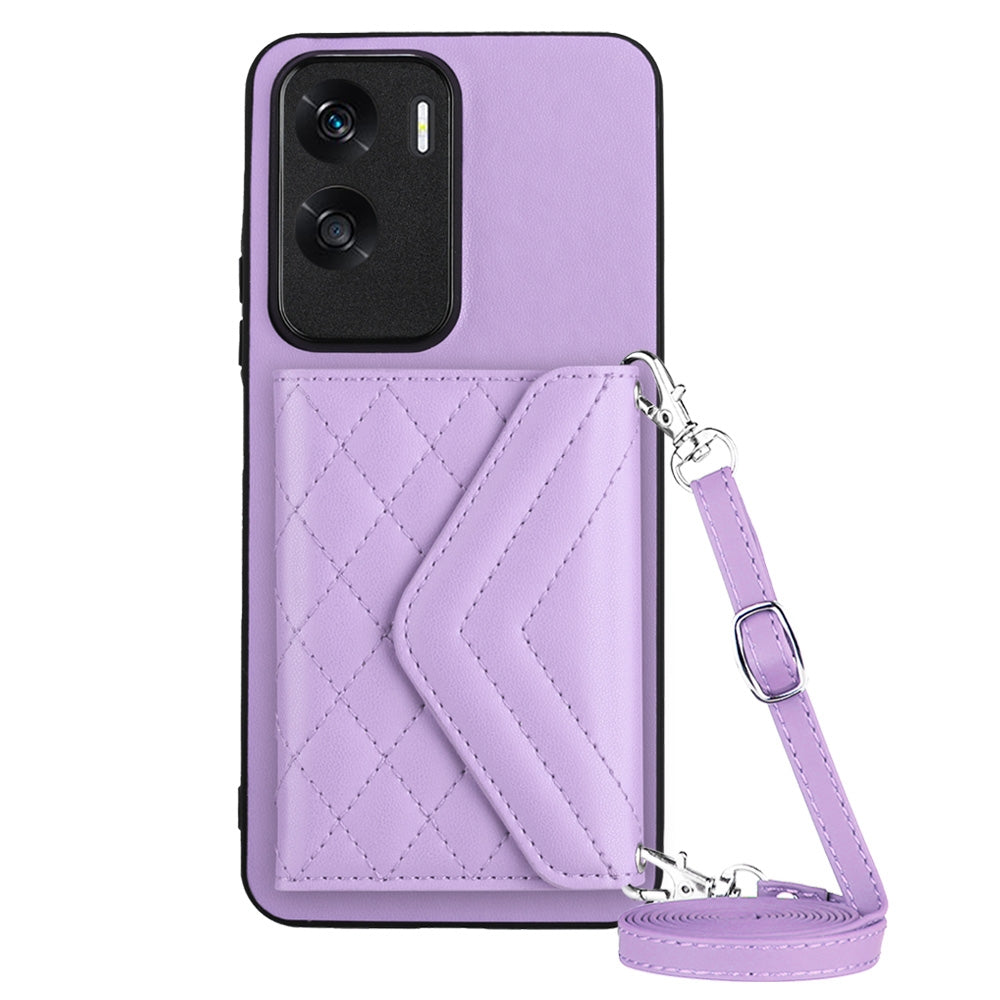 Honor X50i Leather Case with Card Holder & RFID Protection, Long Lanyard Included