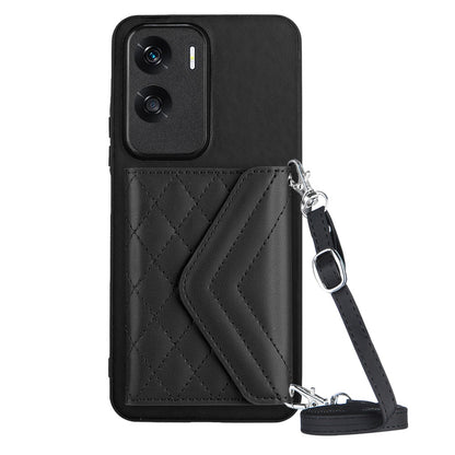 Honor X50i Leather Case with Card Holder & RFID Protection, Long Lanyard Included