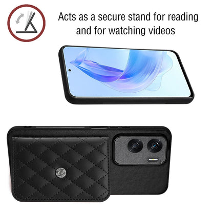 Honor X50i Leather Case with Card Holder & RFID Protection, Long Lanyard Included