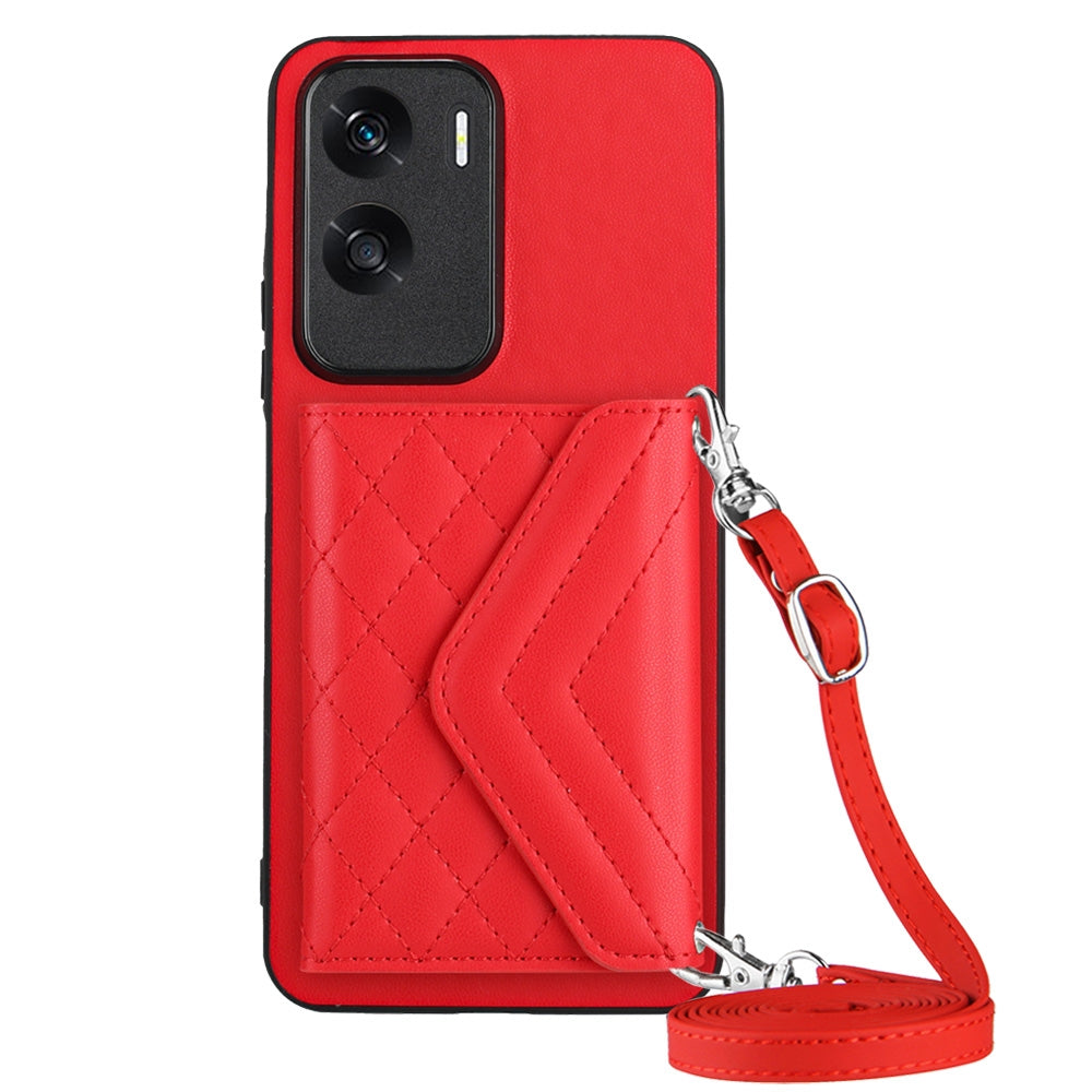 Honor X50i Leather Case with Card Holder & RFID Protection, Long Lanyard Included
