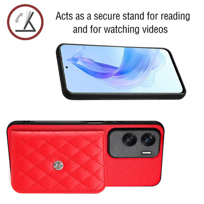 Honor X50i Leather Case with Card Holder & RFID Protection, Long Lanyard Included