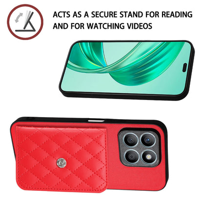 Honor X8b 4G Leather Case with Card Holder & RFID Protection, Long Lanyard Included