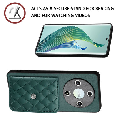 Honor X9b Leather Case with Card Holder & RFID Protection, Long Lanyard Included