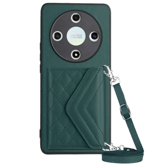 Honor Magic 6 Lite Leather Case with Card Holder & RFID Protection, Long Lanyard Included
