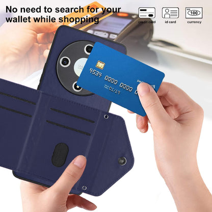 Honor Magic 6 Lite Leather Case with Card Holder & RFID Protection, Long Lanyard Included