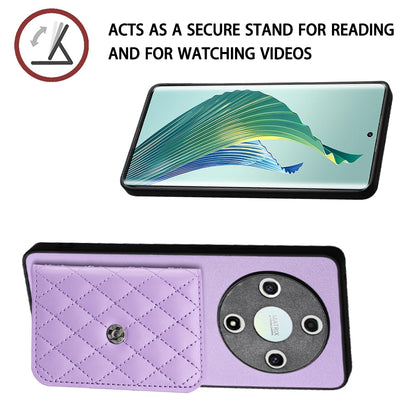 Honor X9b Leather Case with Card Holder & RFID Protection, Long Lanyard Included
