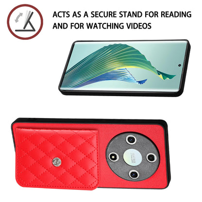 Honor X9b Leather Case with Card Holder & RFID Protection, Long Lanyard Included