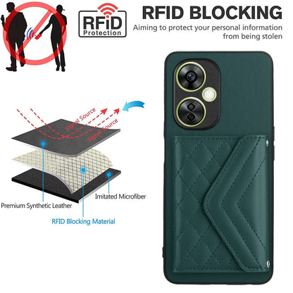 OnePlus Nord CE 3 Lite Leather Case with Card Holder & RFID Protection, Long Lanyard Included
