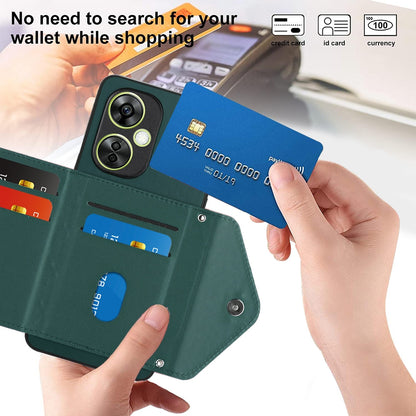 OnePlus Nord CE 3 Lite Leather Case with Card Holder & RFID Protection, Long Lanyard Included