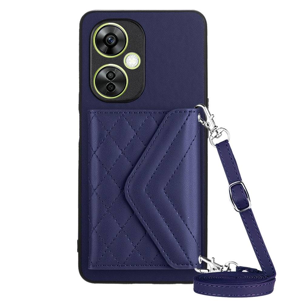 OnePlus Nord CE 3 Lite Leather Case with Card Holder & RFID Protection, Long Lanyard Included