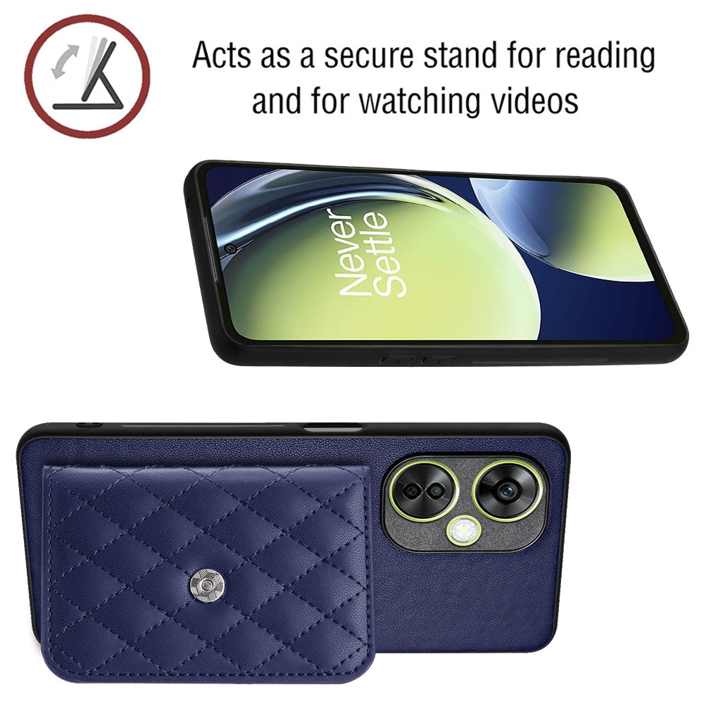 OnePlus Nord CE 3 Lite Leather Case with Card Holder & RFID Protection, Long Lanyard Included