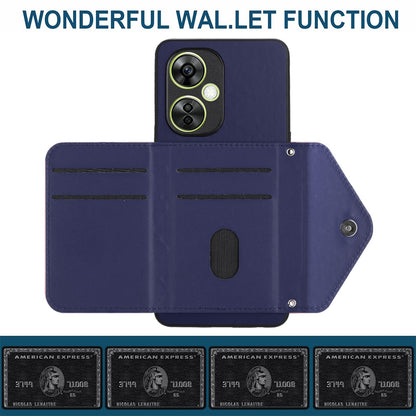 OnePlus Nord CE 3 Lite Leather Case with Card Holder & RFID Protection, Long Lanyard Included