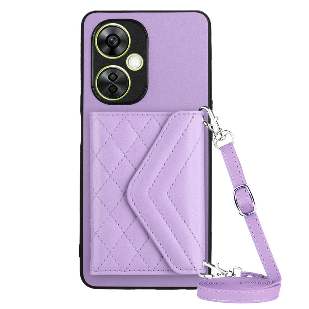 OnePlus Nord CE 3 Lite Leather Case with Card Holder & RFID Protection, Long Lanyard Included