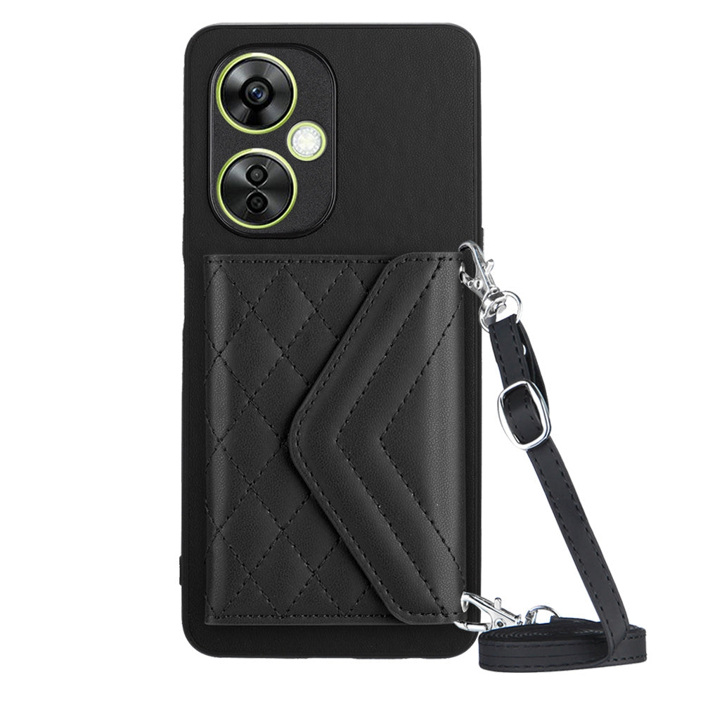 OnePlus Nord CE 3 Lite Leather Case with Card Holder & RFID Protection, Long Lanyard Included