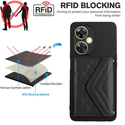 OPPO K11X Leather Case with Card Holder & RFID Protection, Long Lanyard Included