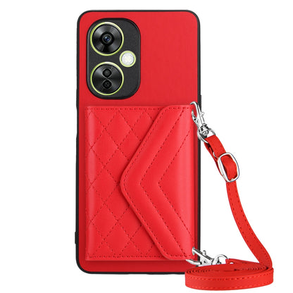 OPPO K11X Leather Case with Card Holder & RFID Protection, Long Lanyard Included