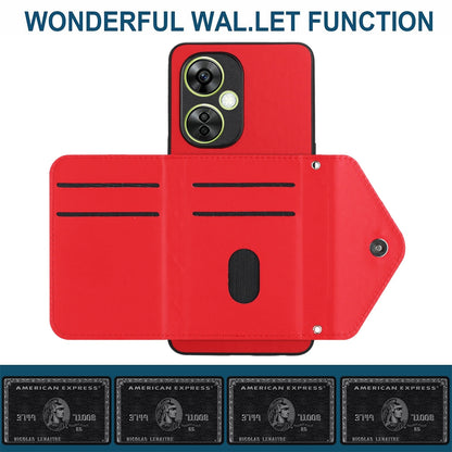 OPPO K11X Leather Case with Card Holder & RFID Protection, Long Lanyard Included