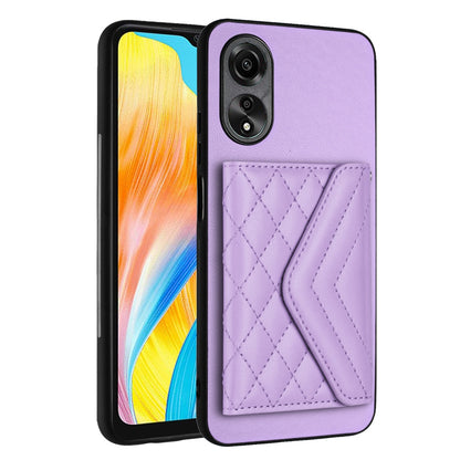 OPPO A38 4G Leather Case with Card Holder & RFID Protection, Long Lanyard Included