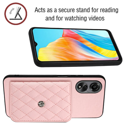 OPPO A38 4G Leather Case with Card Holder & RFID Protection, Long Lanyard Included