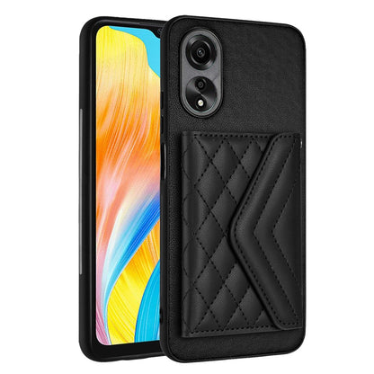 OPPO A38 4G Leather Case with Card Holder & RFID Protection, Long Lanyard Included