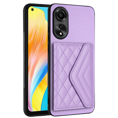 OPPO A78 4G Leather Case with Card Holder & RFID Protection, Long Lanyard Included